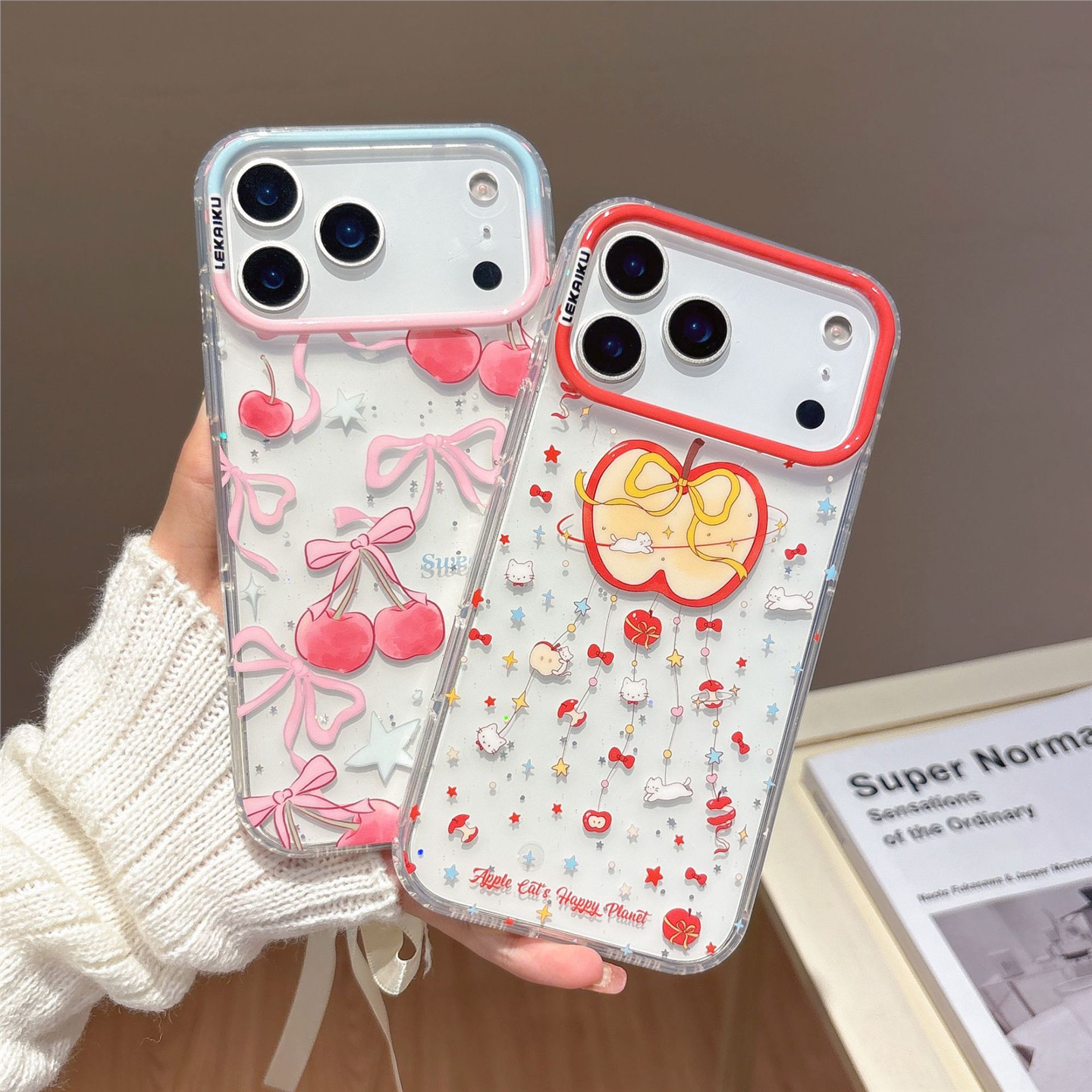 ins韩风蝴蝶结樱桃苹果Pho