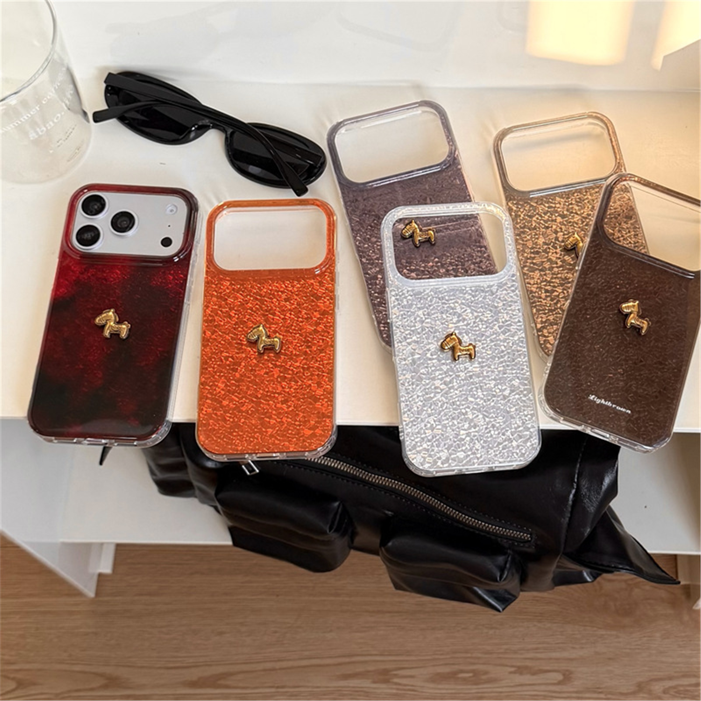 高级感纯色玻璃渣适用苹果17promax手机包1615pro保护套14立体小,运动包/户外包/配件,钱包,淘宝优惠券,粉丝福利购,淘宝优惠卷