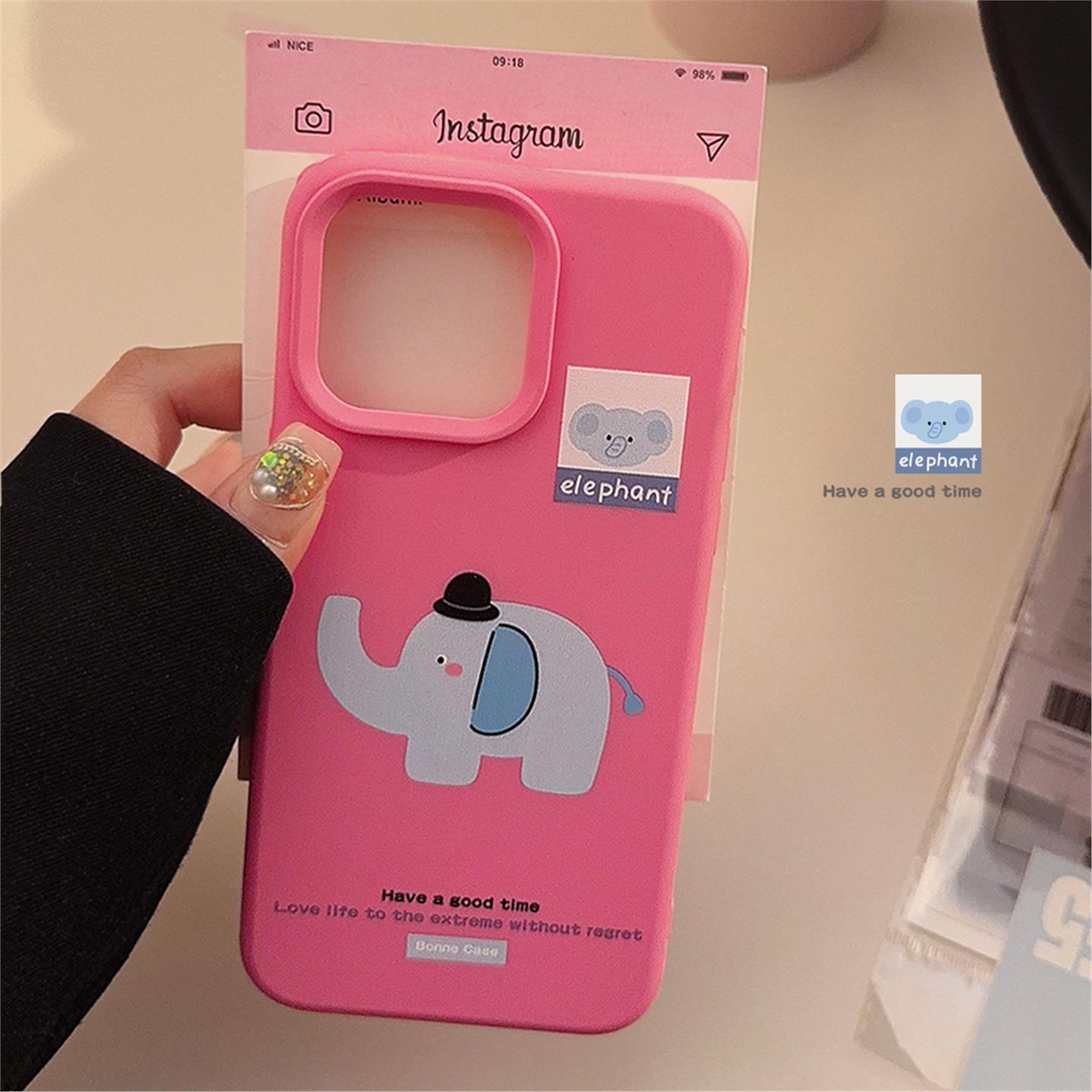玫粉可爱小象适用iphone17