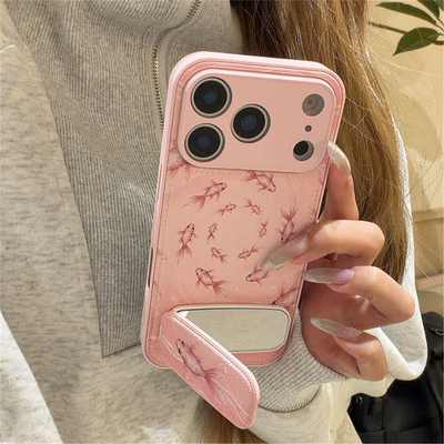 皮质粉色锦鲤适用苹果17pr