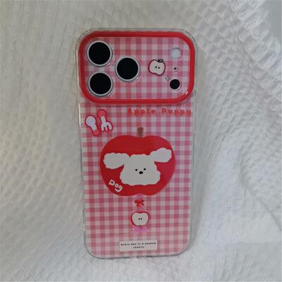 红格纹苹果小狗适用15prom