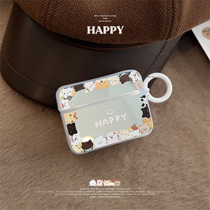 镜面ins甜美小猫咪适用苹果AirPods1/2蓝牙耳机保护套pro2新款3代