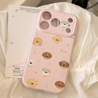 彩泼墨卡通小狗适用17苹果