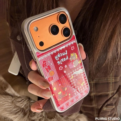 鎏金红色小马拼贴iphone16