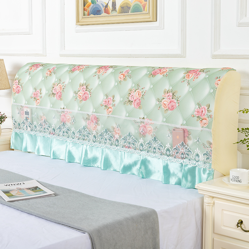 全包布艺夹棉1.5m床头防尘保护套B1.8m床实木软包床头罩床头套加