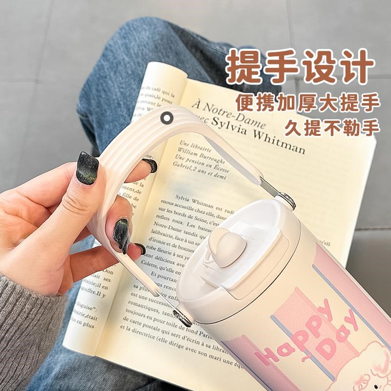 保温杯大容量2025n新款学生上学316不锈钢便携巨无霸车载吸管杯子