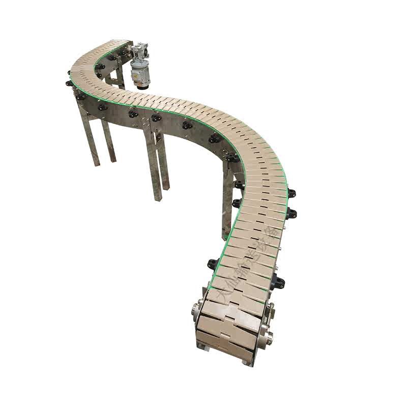 炼循环转弯 输送机流水线柔v性平顶炼板环形 塑料板板传送带炼罐