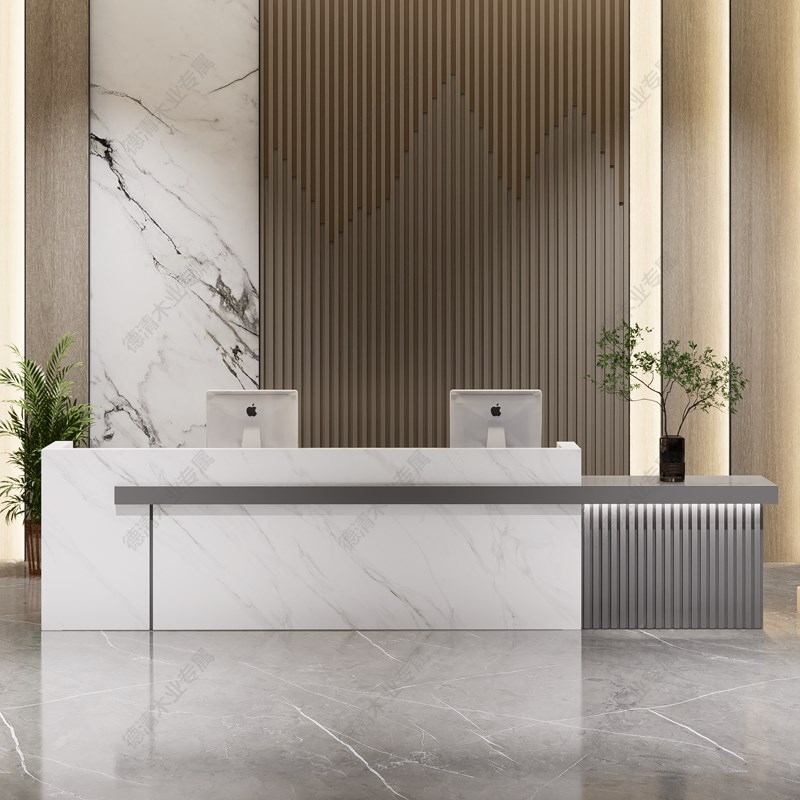 公司酒店前台接待台办公吧台简约现代美容院咨询S台定制收银服务