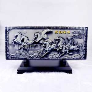 水晶浮雕万里长城复古特大摆件 公司定制文化工艺品工厂