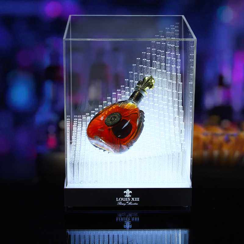 酒吧KTV发光酒座洋酒底座红酒座黑桃A香槟王亚克力水晶柱展示架