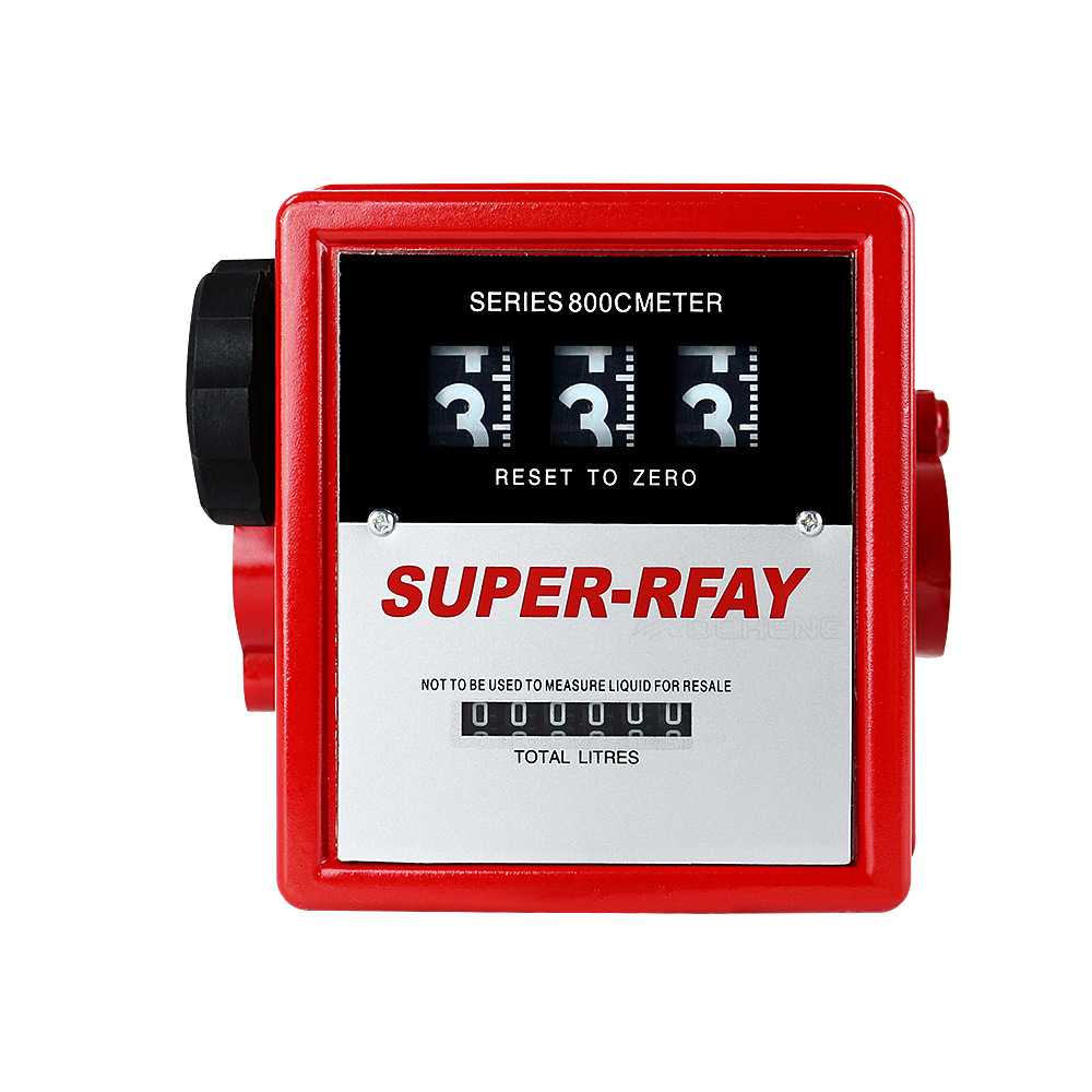 奥诚FM-120-4铝制柴油汽油加油机流量计 机械流量表 三位数油表