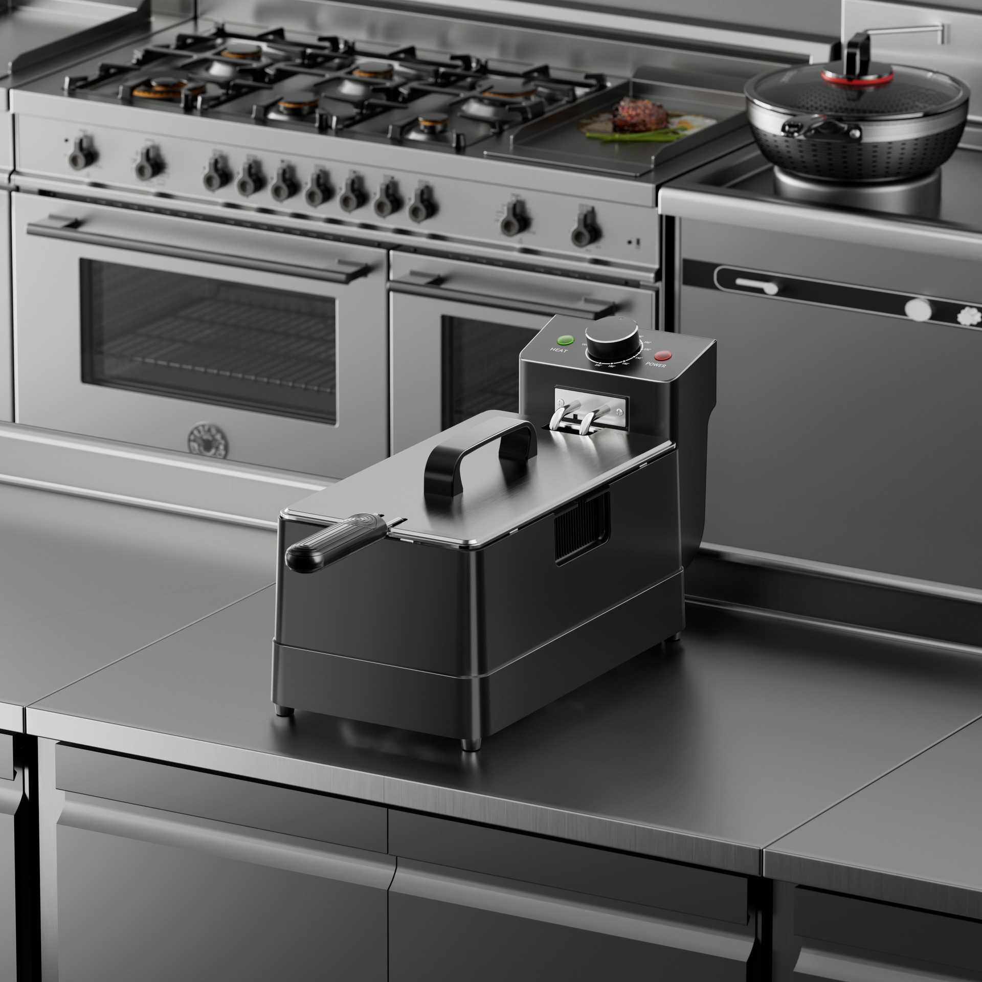 电炸炉单缸智能油炸机10L商用炸小吃设备炸薯条炸鸡多功能电炸锅