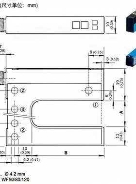 德国SICK西克槽形传感器6028430/WF15-40B410光学原理紫外线LED光