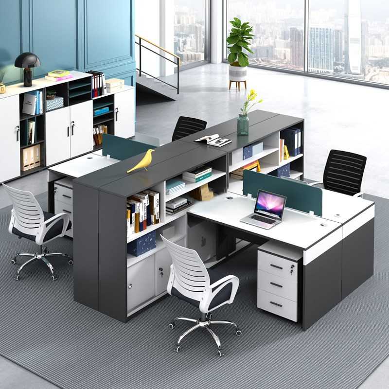 办公桌4/6人工位屏风位隔断办公桌椅组合职员电脑桌财务桌职工桌