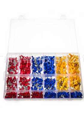 亚马逊  900pcs冷压端子盒装 冷压接线端子套装 绝缘端子