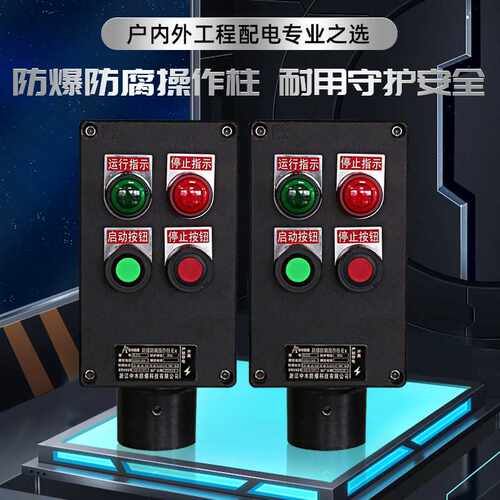 防爆防腐控制箱远程操作柱防水防尘按钮箱防爆开关接线盒立式挂式