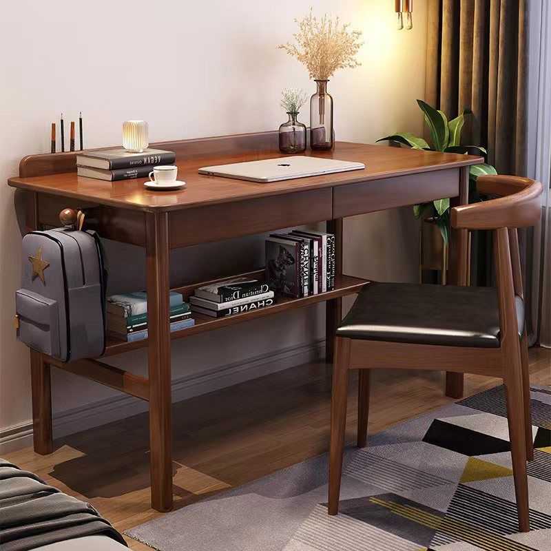北欧实木书桌ins简约现代家用学生学习桌子日式台式电脑桌写字台