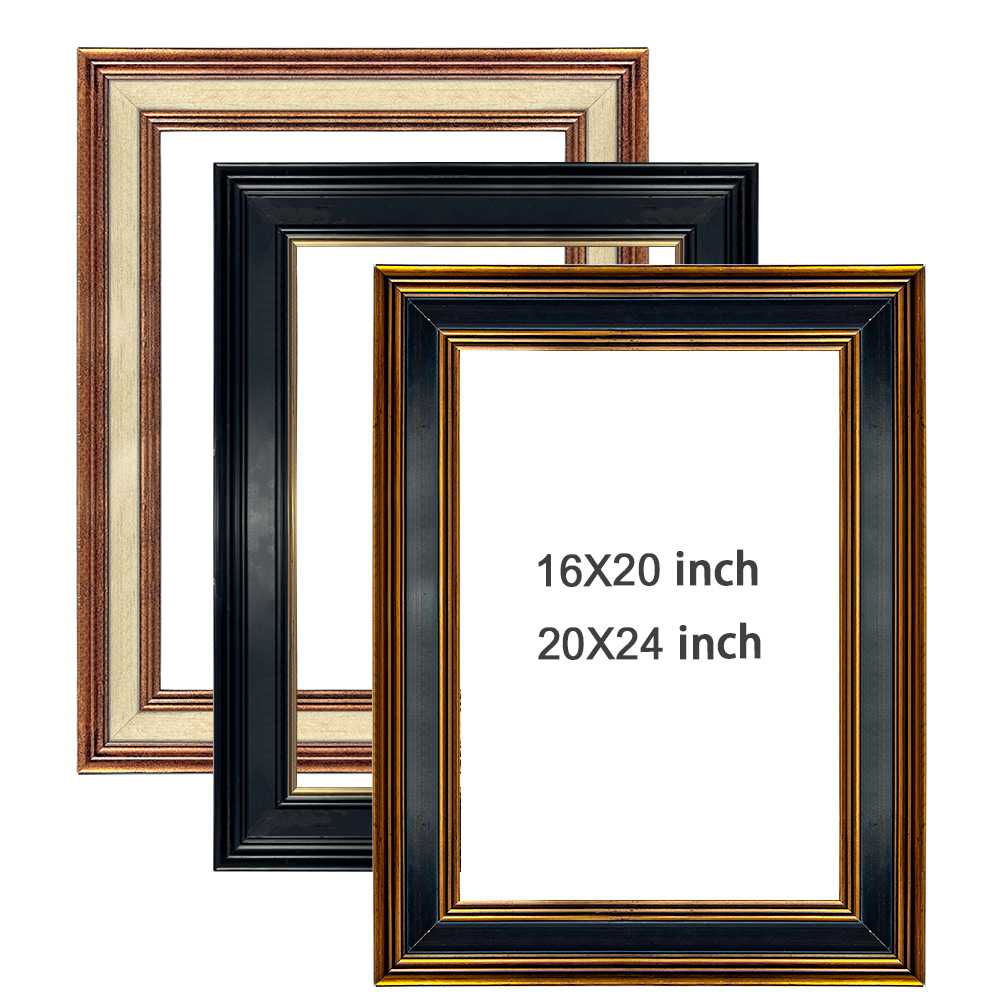 复古美式实木画框怀旧相框木质拼图框镜框挂饰装裱装饰油画框