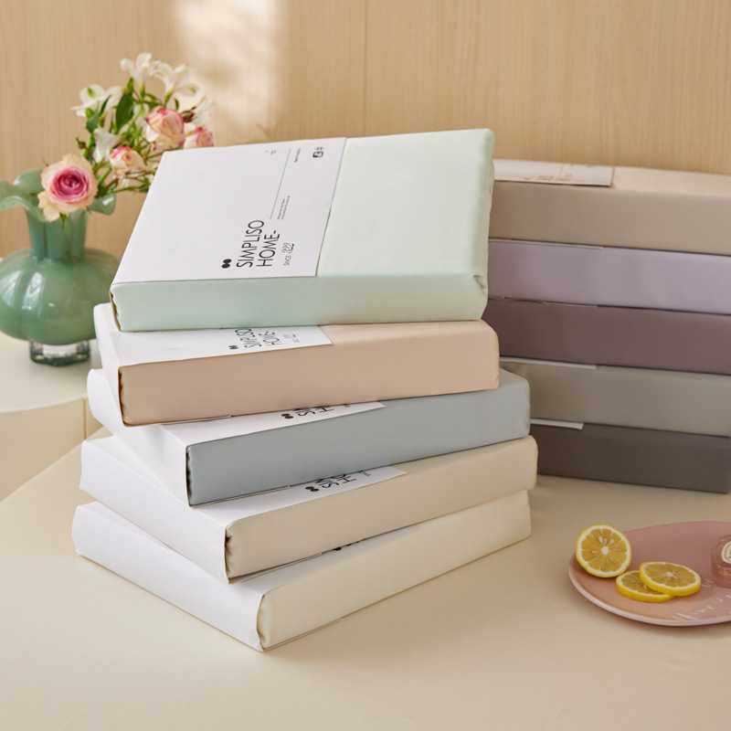 A类纯色60s兰精天丝单品凉感丝滑裸睡被套床单枕套床笠夏季床品