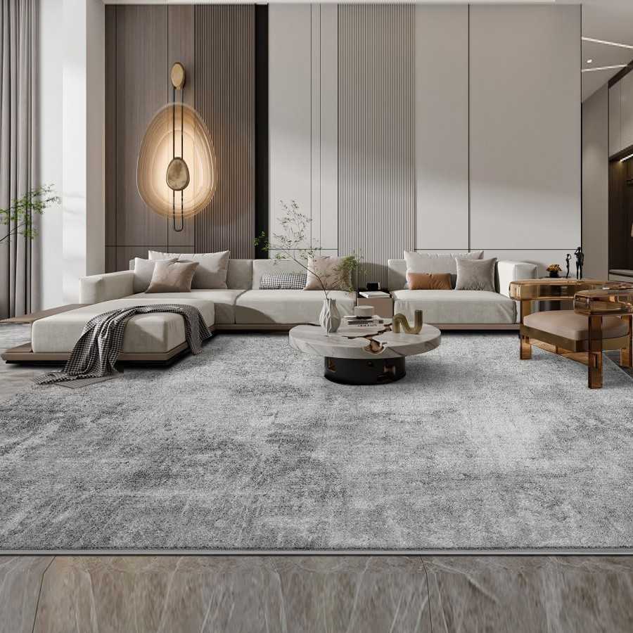 现代简约地毯客厅卧室地垫北欧极简风美欧式床边黑白灰茶几垫轻奢