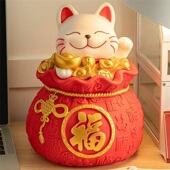 招财猫摆件客厅存钱罐2025新款 儿童男女孩大容量只进不出储钱蓄罐