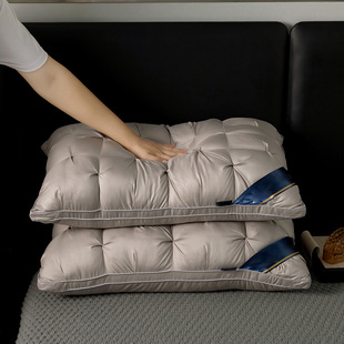 2025新款纯棉双面绗缝护颈枕枕头枕芯