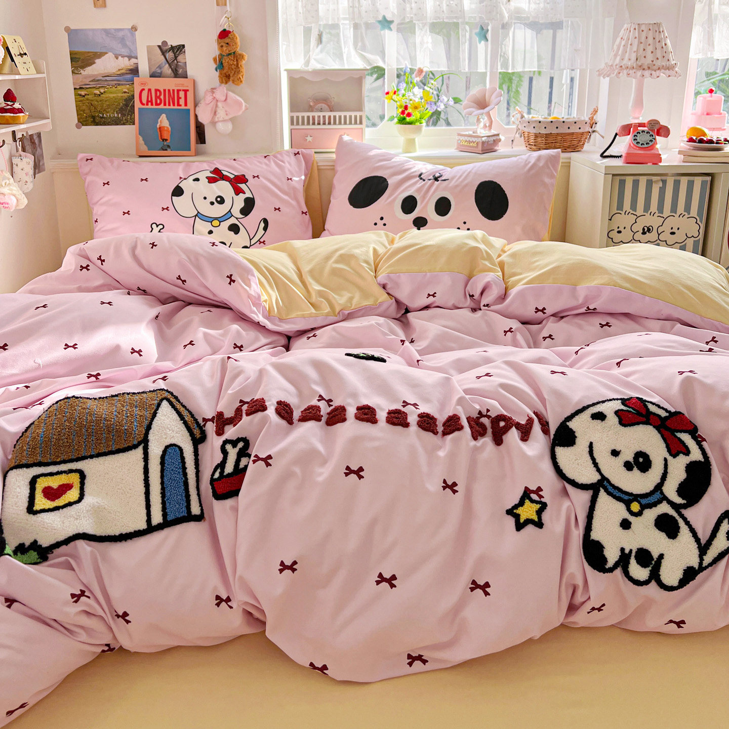 北极绒公主风床上四件套四季通用卡通儿童床单被套三件套床笠床品