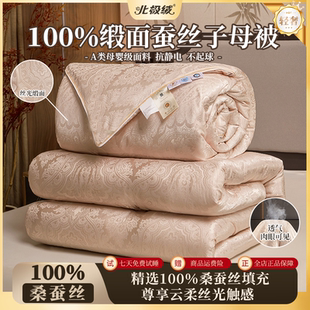 Bejirog 被子 北极绒蚕丝子母被A类丝光缎面桑蚕丝秋冬正品