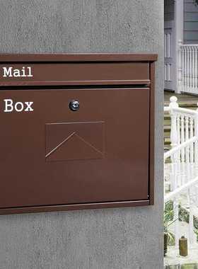 固盾MAILBOX信箱大号欧式别墅邮箱室外挂墙小区家用快递信报箱