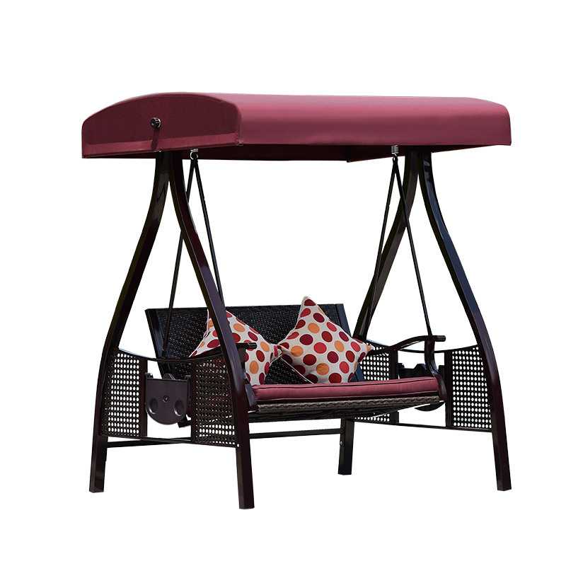 户外秋千庭院吊椅室外铁艺家用阳台椅子花园摇篮吊床双人网红摇椅