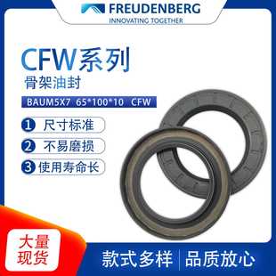10骨架油封密封件氟胶耐磨现货 100 德国CFW原装 BAUM5X7尺寸65