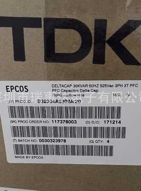 德国EPCOS MKD480-D-30.0-X B32305A4302B080 480VAC 薄膜电容