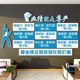业绩就是尊严墙贴公司销售部文化墙企业会议室销售办公室墙面装饰