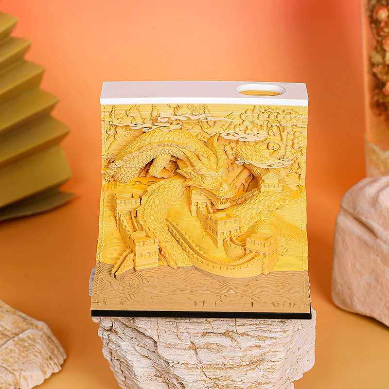 龙行天下3d立体便签纸雕中国风建筑物手撕创意便利贴礼品桌面摆件,玩具/童车/益智/积木/模型,垂直悬浮玩具,淘宝优惠券,粉丝福利购,淘宝优惠卷