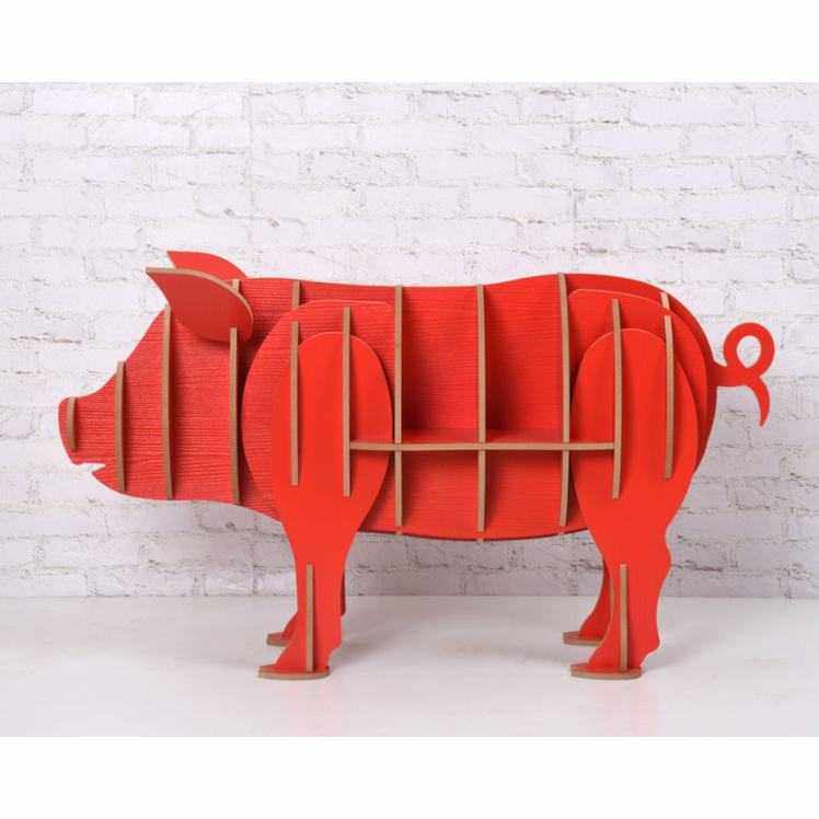 奇可多创意猪造型家具动物绘本置物架储物架设计软装店内橱窗摆件,玩具/童车/益智/积木/模型,垂直悬浮玩具,淘宝优惠券,粉丝福利购,淘宝优惠卷