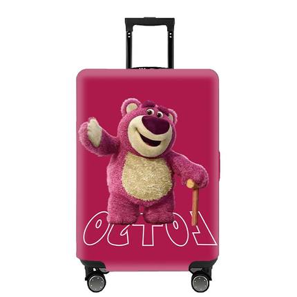 草莓熊 弹力加厚耐磨卡通行李箱保护套防尘罩飞机托运防刮18-32寸