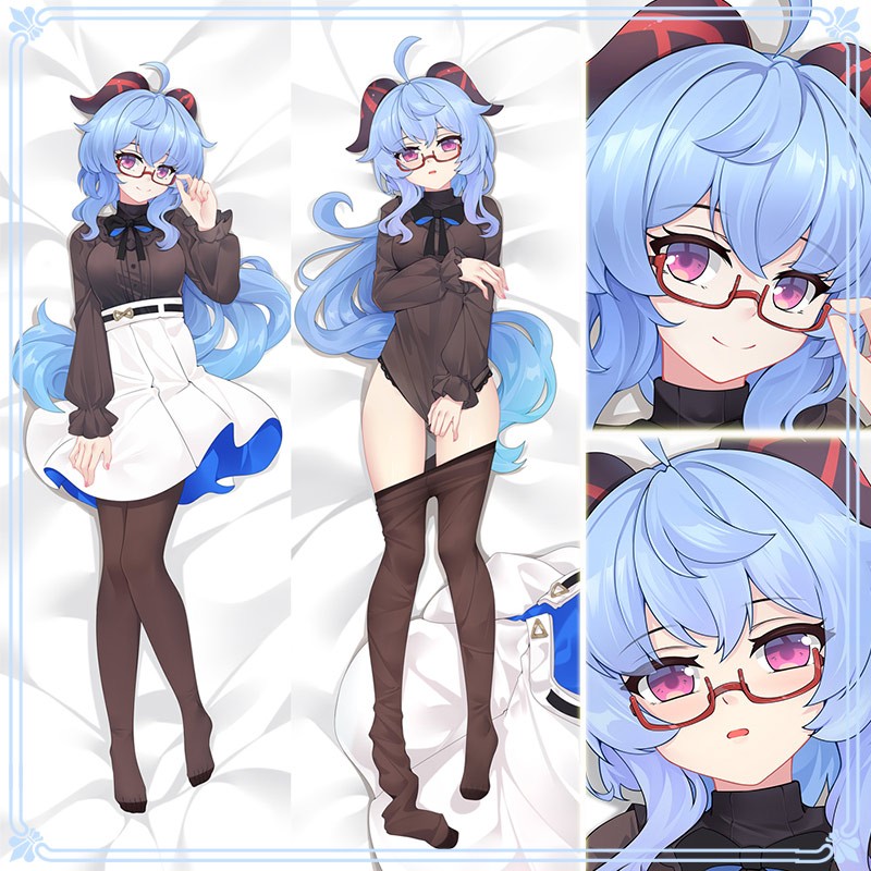 原创原神妲萝莉胡桃刻晴甘雨可莉宵宫刻晴动漫二次元长条抱枕