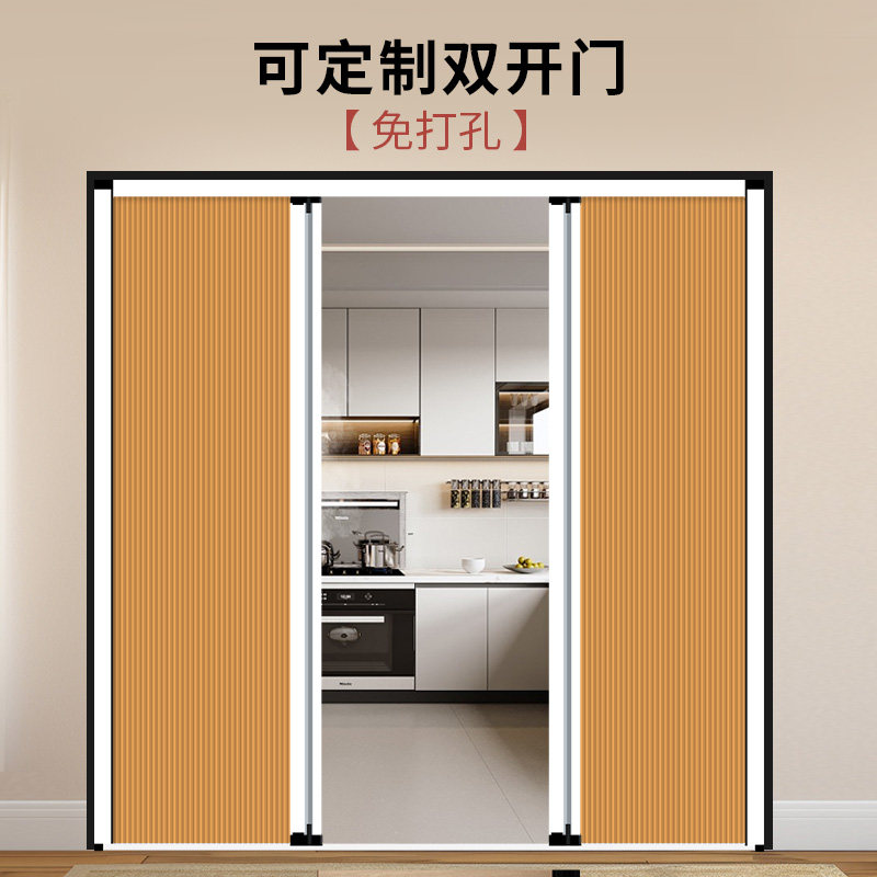 蜂巢折叠门拉门隐形门铝合金简易伸缩移门开放式厨房厕所隔断门