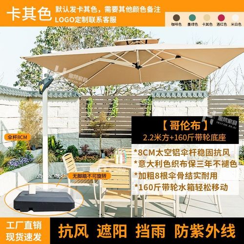 户外遮阳伞庭院伞抗风防暴雨阳台C别墅摆摊大伞加厚加粗耐用罗马