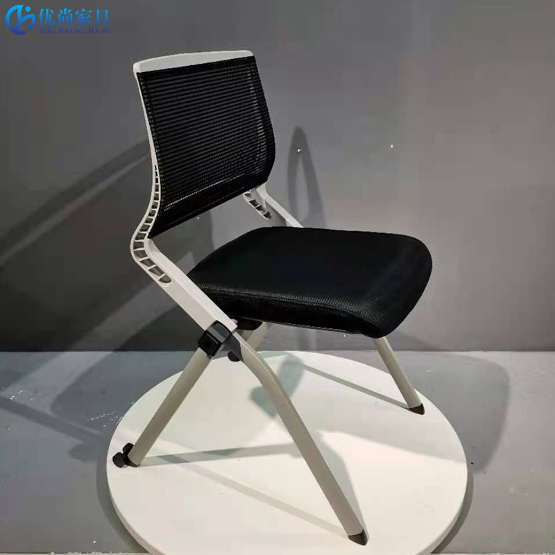 带扶手培训椅h网布会议椅带轮接待洽谈椅会客椅写字板学生一体椅