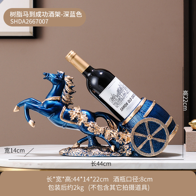 红酒架摆件轻奢高j档酒柜装饰品客厅红酒架子家用葡萄酒架斜放高