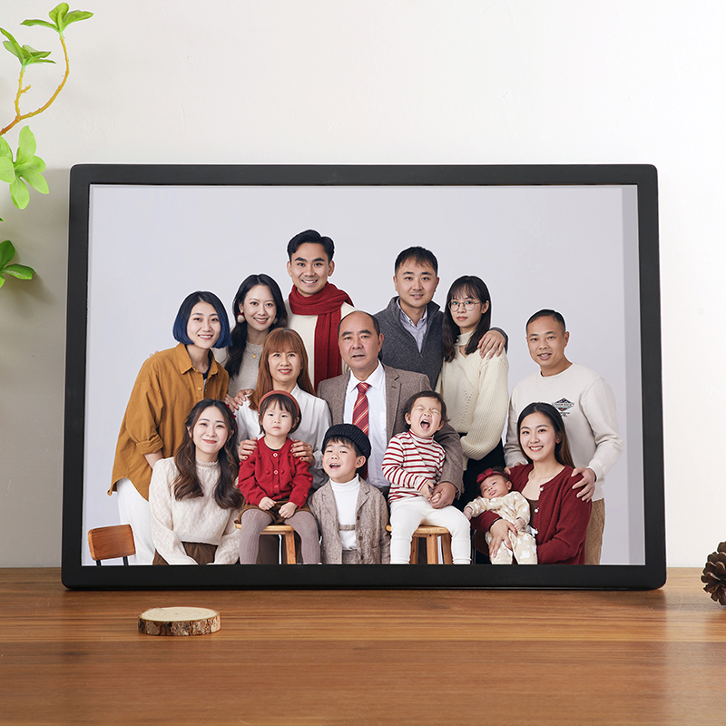 洗照片做成全家福相框相片带打印加冲印婚纱照Na3挂墙实木摆台定