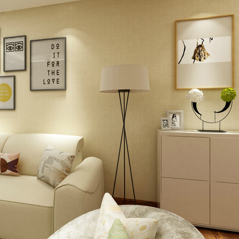 现代简约素色棉麻墙布壁布北欧卧C室客厅沙发电视背景走廊墙壁布