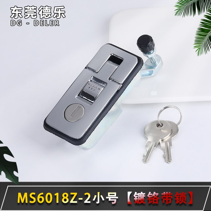 MS6018-1-2按压平q面锁MS718配电箱房车皮卡餐车柜门锁XAZ11弹跳