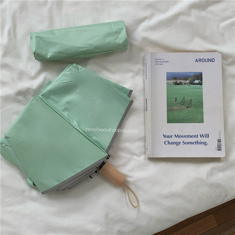 夏天遮阳伞日系黄油色雨伞女晴雨两用高颜值便携黑胶伞手动折叠伞,居家日用,伞,淘宝优惠券,粉丝福利购,淘宝优惠卷