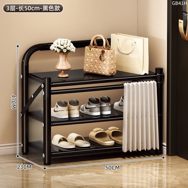 防尘鞋架多层家用门口折叠免安装小窄入户门后置物架简易带门鞋柜,收纳整理,鞋子收纳架,淘宝优惠券,粉丝福利购,淘宝优惠卷