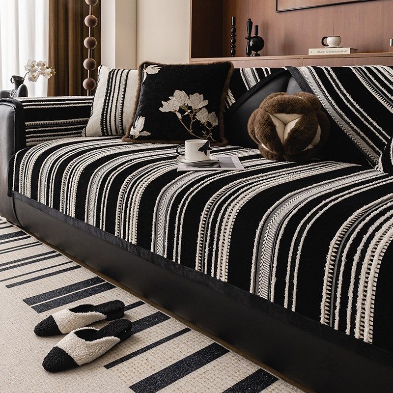 直排沙发垫固定防滑一片式盖布2024新款四季通用复古轻奢沙发坐垫,居家布艺,沙发垫,淘宝优惠券,粉丝福利购,淘宝优惠卷