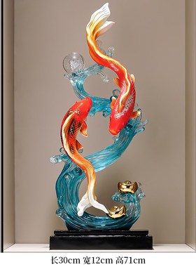 年年有余锦鲤鱼摆件招财客厅壁龛电视柜装饰玄关酒柜Y乔迁新居礼