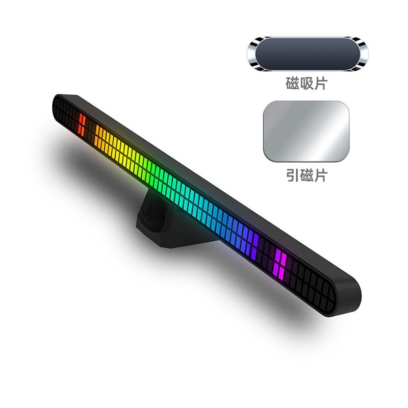 电竞桌搭双排拾音灯n音乐节奏灯车载氛围灯桌面音乐灯露营氛围灯