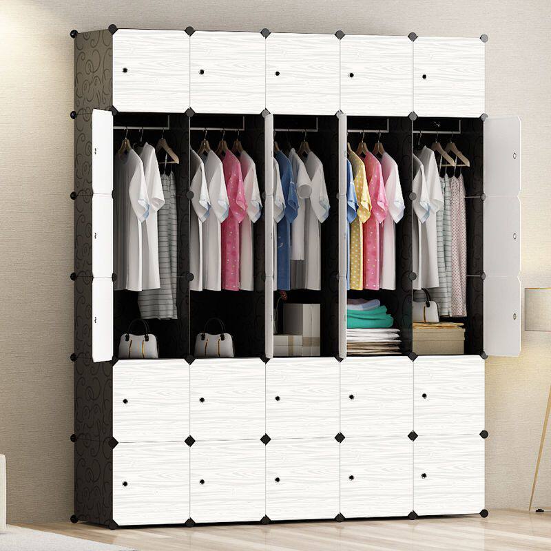 衣柜家用卧室拼接儿童经济型衣服收纳箱加厚加粗布衣柜鞋柜家庭装